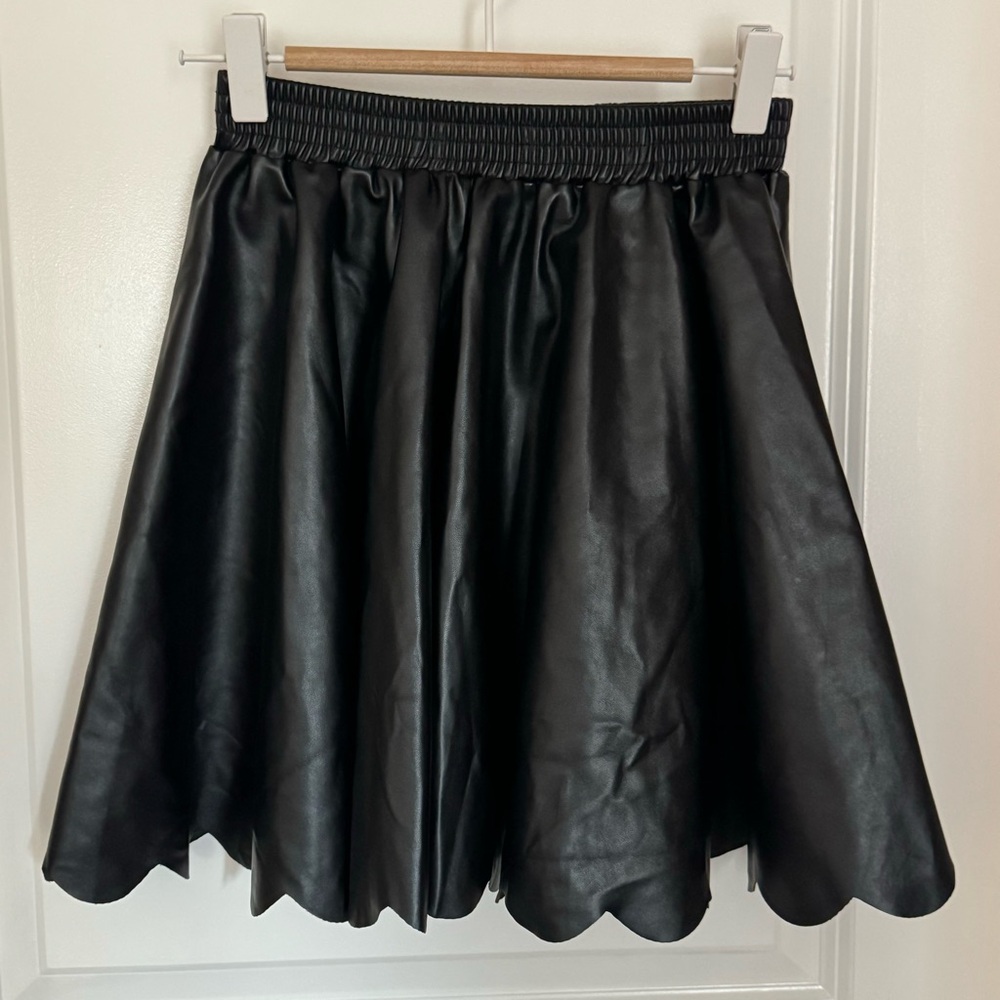 Black Faux Leather Skirt – Girls (10-12 Years)